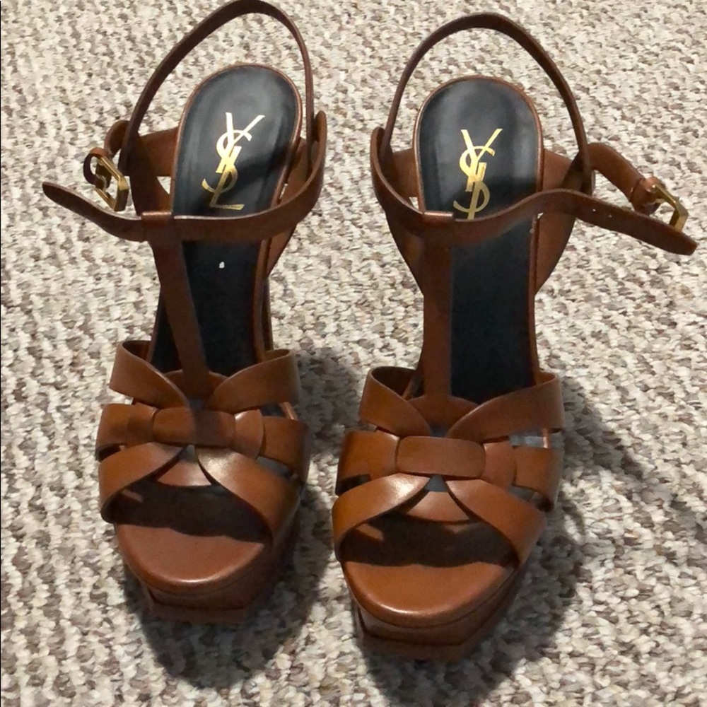 Saint Laurent Tribute T-Strap platform sandal